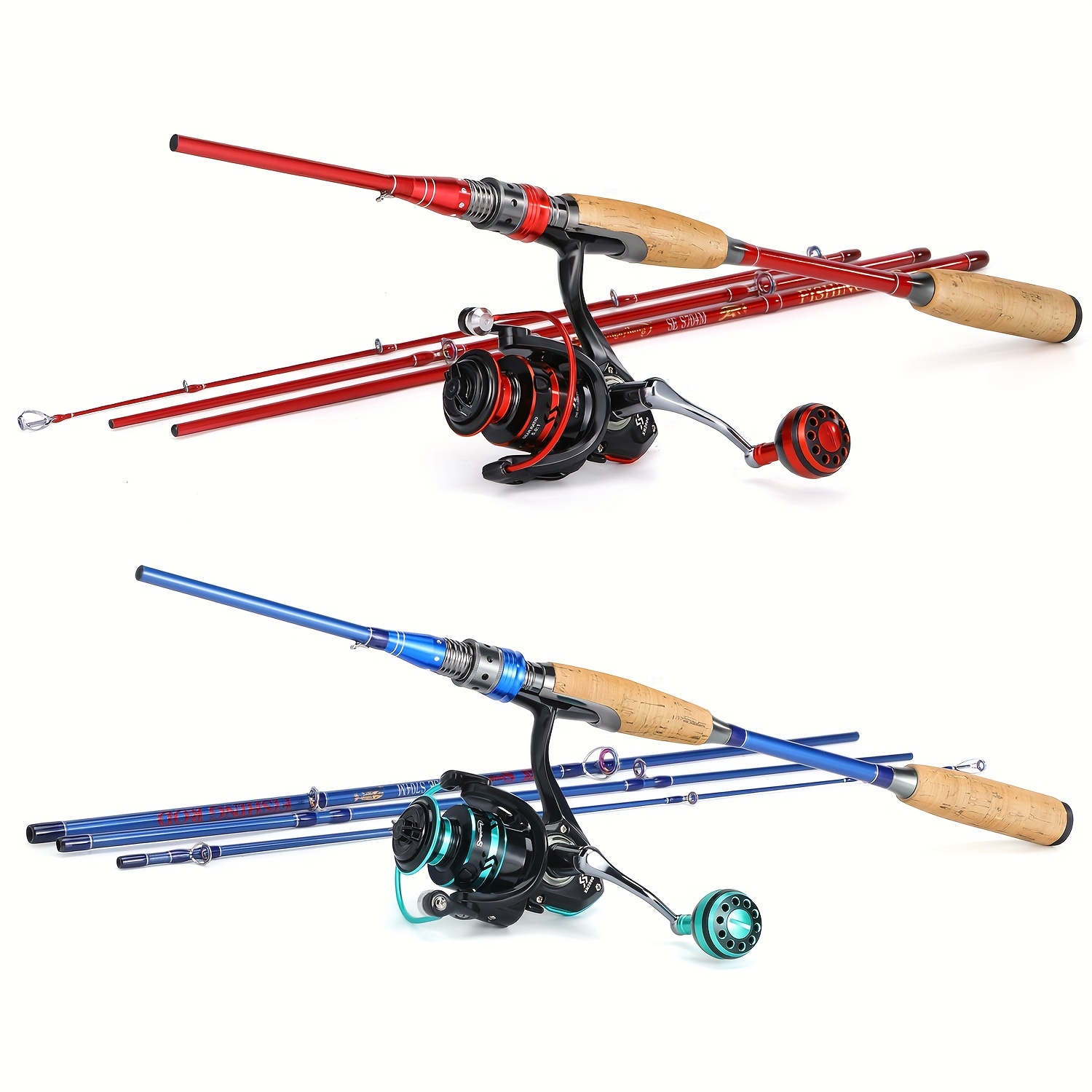 Sougayilang Spinning Fishing Combos 4 Sections Carbon Fiber - Temu