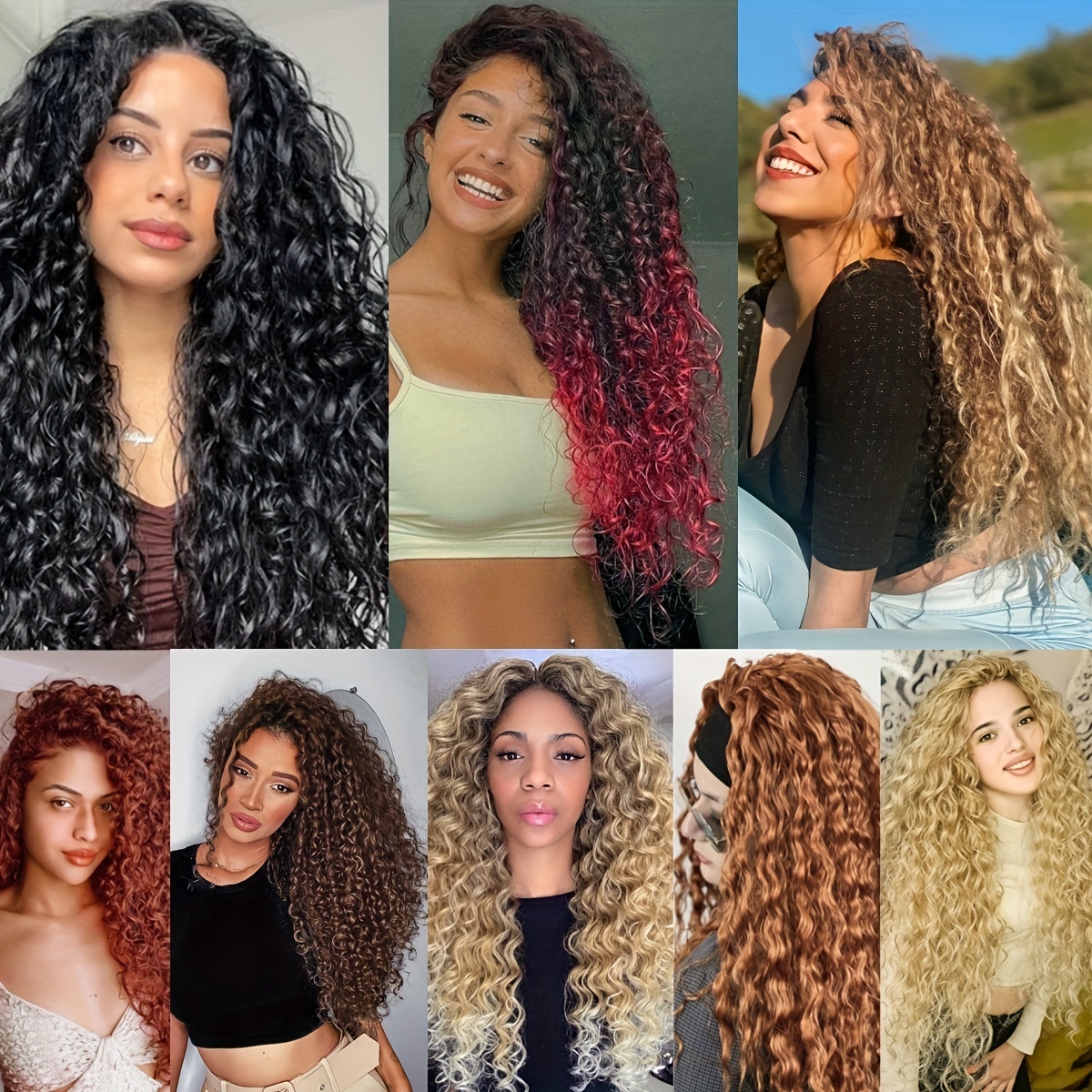 Deep Wave Crochet Hair Lungo Oceano Wave Braiding Hair - Temu Italy