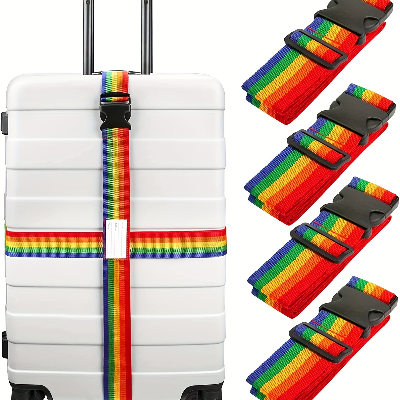 Adjustable Heavy Duty Long Cross Luggage Straps Suitcase Belt