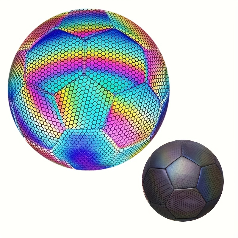 Football, Holographic Reflective Football Sizes 4 And 5, Luminous Football  Suitable For Indoor/outdoor, Training Football For Girls And Boys