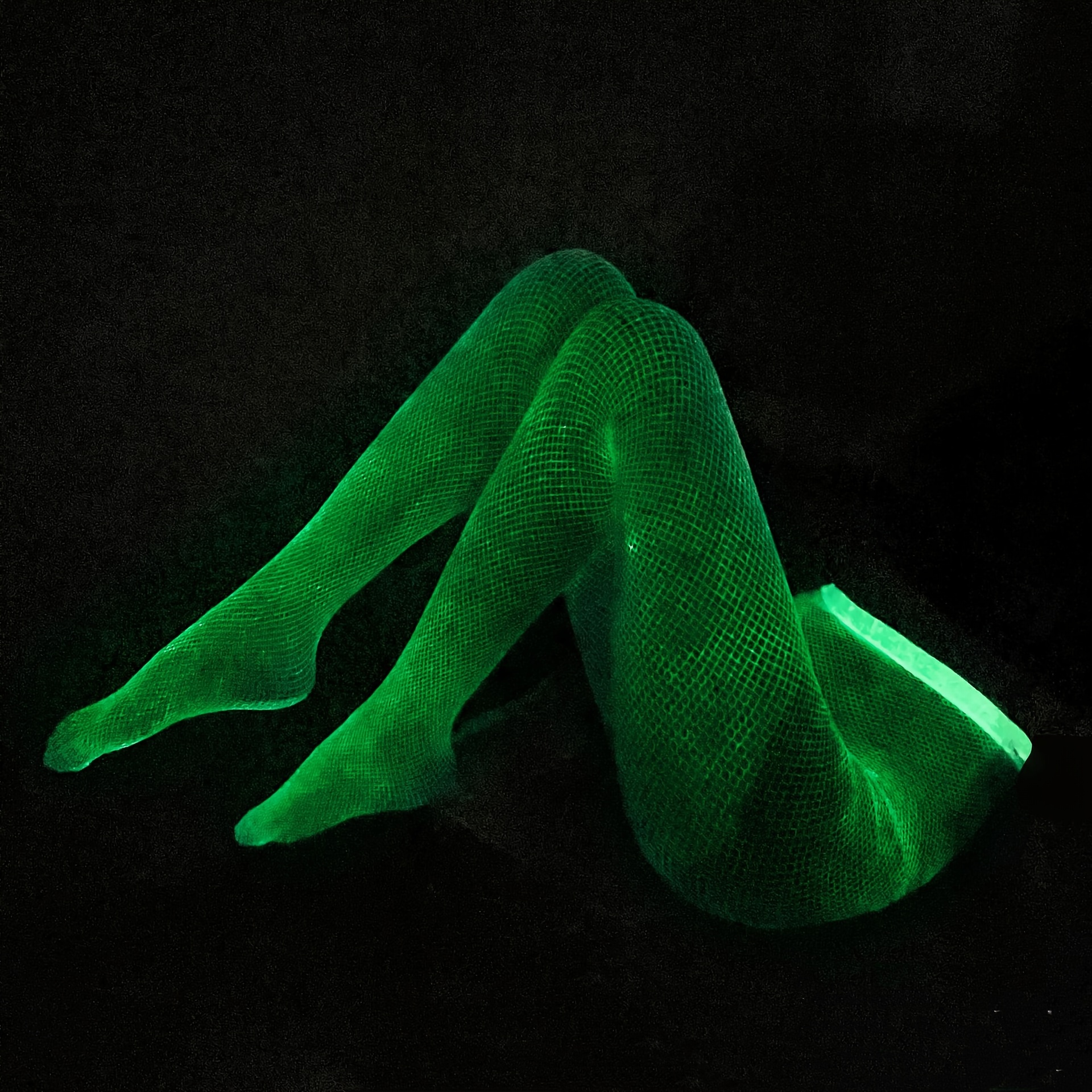 Luminous Glowing Jumpsuit Socks Stockings Fishnet Tights High