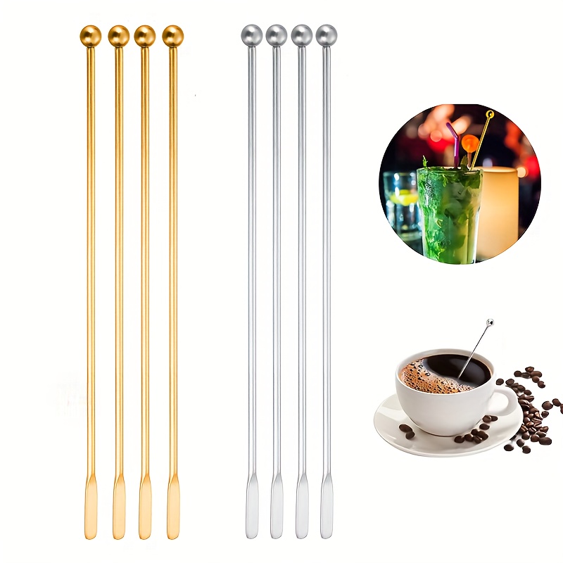 Metal Stir Sticks Coffee Stirrers Reusable Stainless Steel - Temu