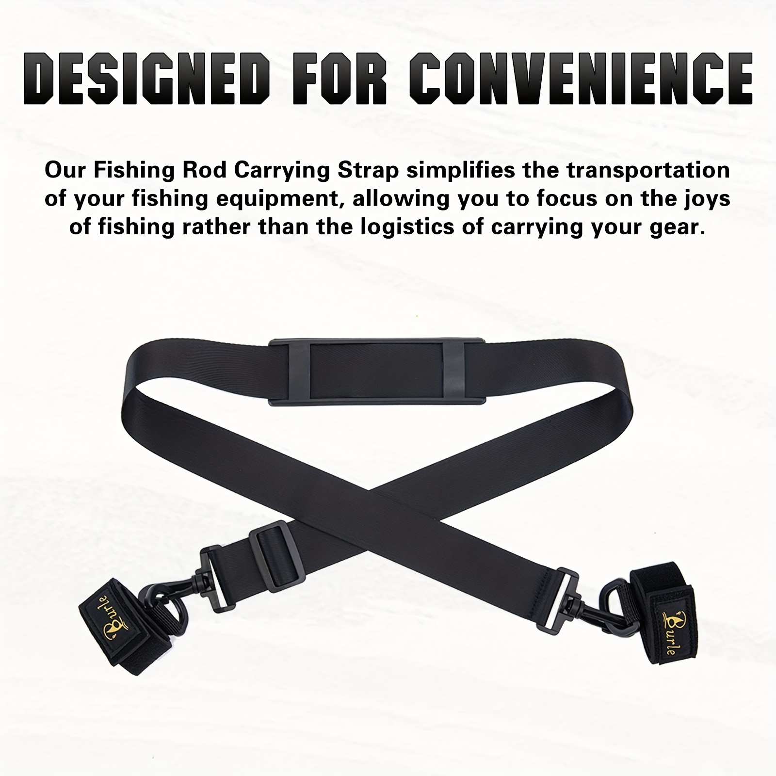 Upgrade Your Fishing Game with this 1pc Fishing Rod Carrying Strap -  Adjustable, Durable, and Comfortable!