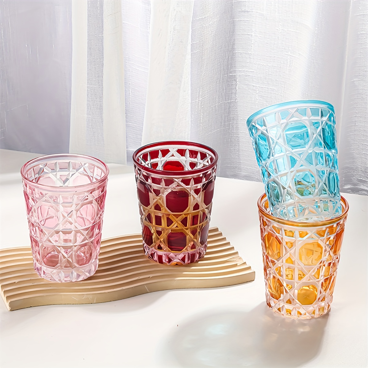 12 Oz Gradient Colored Glass Beverage Drinking Tumblers Drinking Glasses  Water Glasses - China Glass Beverage Drinking Tumblers and Water Glasses  price