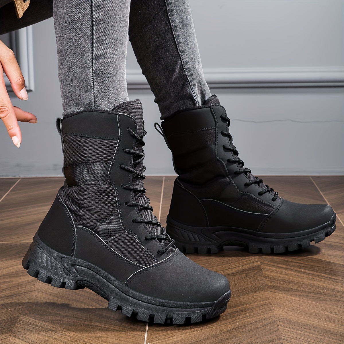 Botas de senderismo para mujer, zapatos para exteriores para mujer,  casuales y