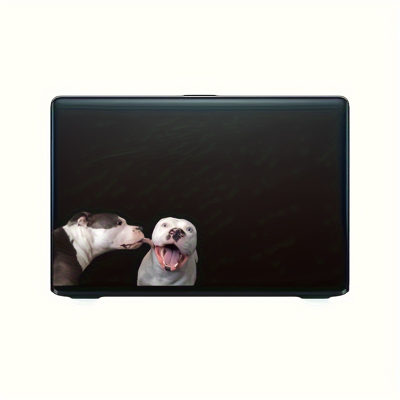 Dog licking the apple Laptop / Macbook Vinyl Decal Sticker