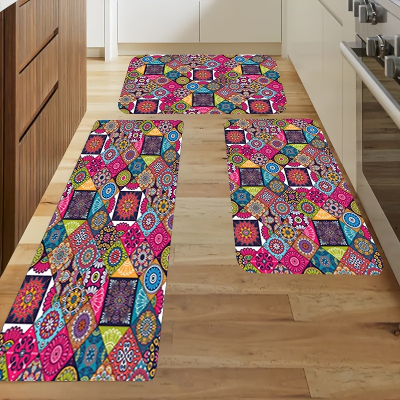 Colorful Kitchen Rug, Non-slip Kitchen Mat Waterproof Kitchen Rugs Runner Cushioned  Kitchen Floor Mat Carpet Comfort Standing Mats - Temu