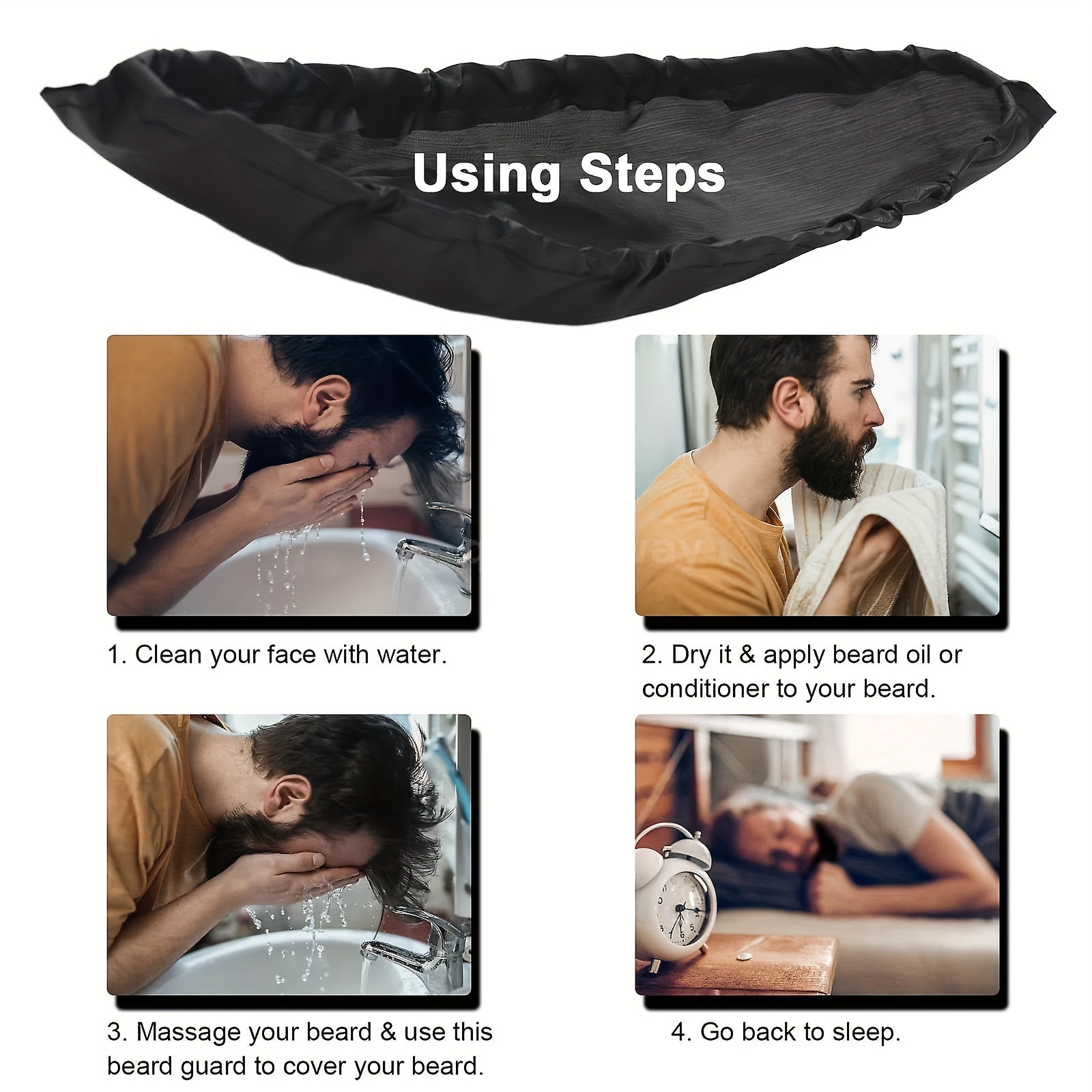 2pcs Beard Protector Face Bib Anti dirty