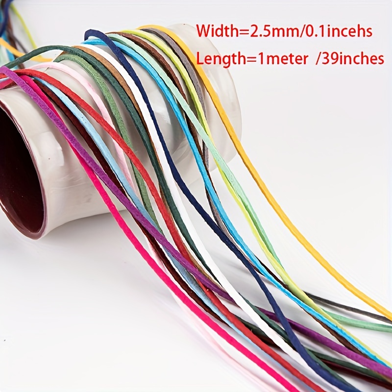 100 Yards 2.6mm 10 Bundles Suede Korean Velvet Leather Cord String Rope Thread 1