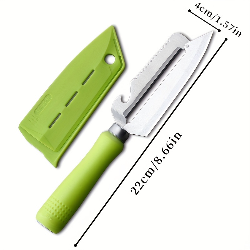 1pc New Style Multifuntional Stainless Steel 4 In1 Kitchen Knife