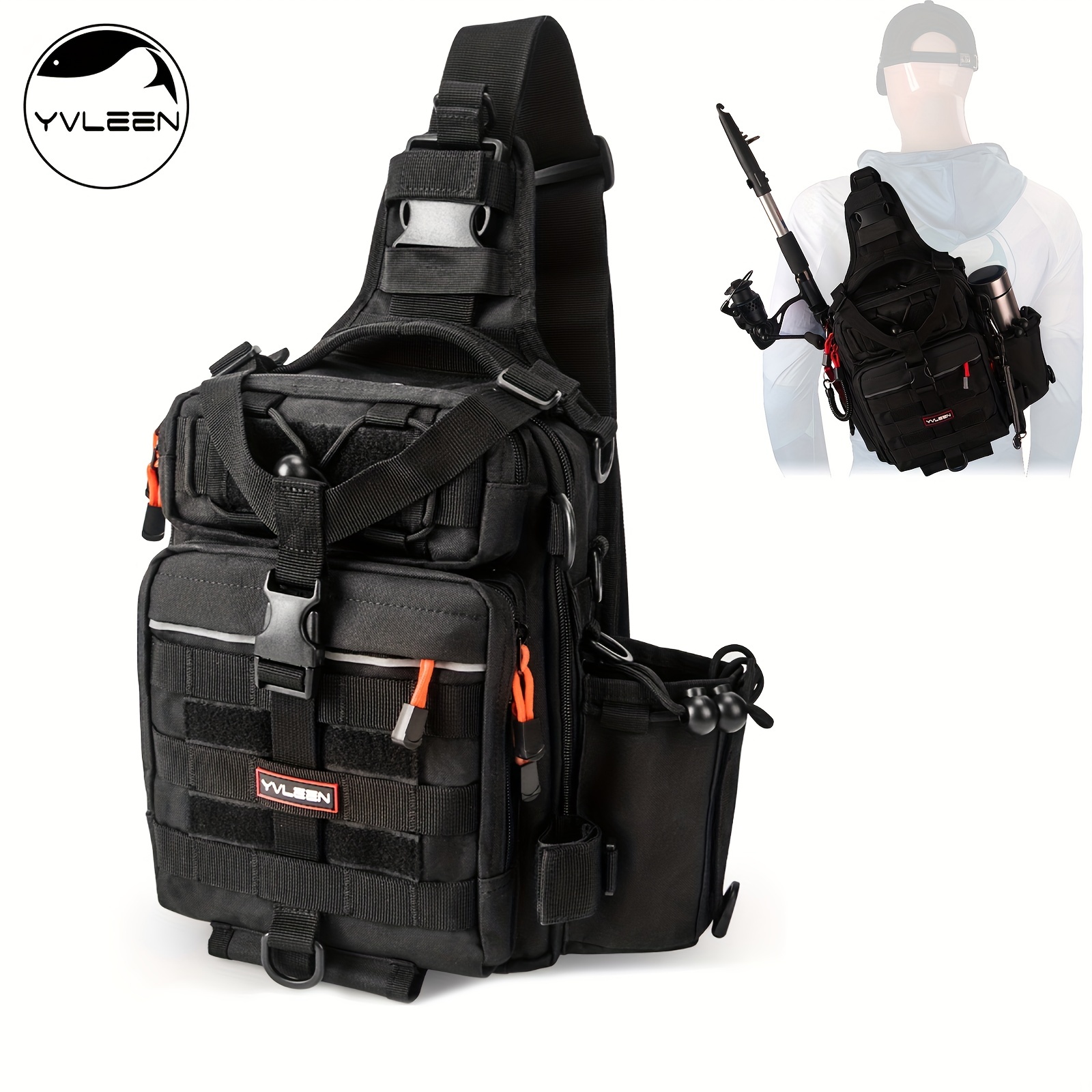 Ultimate Fishing Tackle Backpack Waterproof Rod Holder - Temu United Kingdom