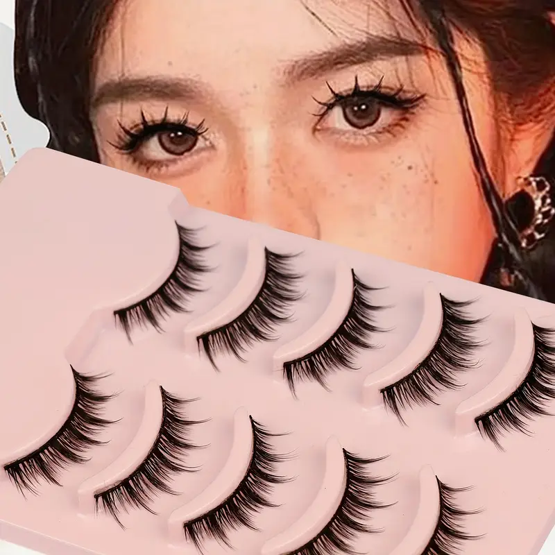 Manga Lashes Natural Look Wispy Anime False Eyelashes Mink Fluffy Eye  Lashes Pack Spiky Asian Japanese Korean Cosplay Fake Eyelashes 12 mm Curly