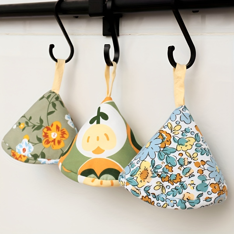 Cotton Pot Holders, Cotton Hand Clip, Cute Triangle Anti-scalding