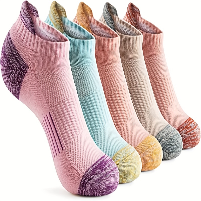 Men's Colorful Sport Cushioned Ankle Socks- 3 Pair