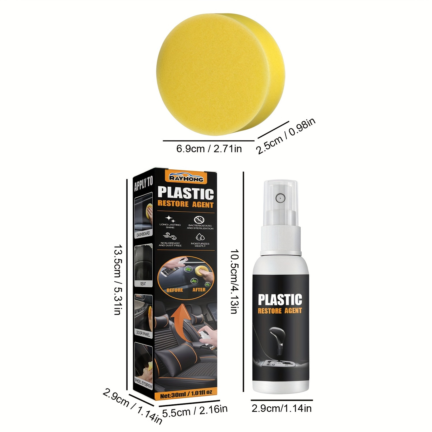 Plastic Refreshing Coating Kit Waterproof Refurbish Cleaning