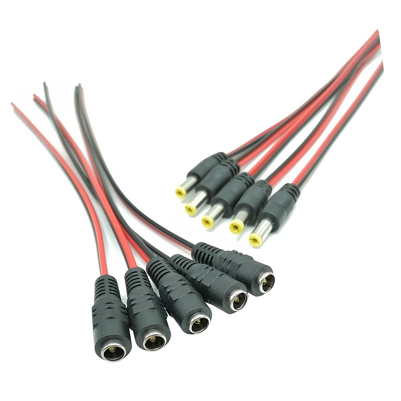 Cable de extensión de CC de 0,5-10m, 20/22AWG, 12V, 5,5x2,1mm, enchufe  hembra a macho, Conector de CC, Cable de extensión para adaptador de  corriente de cámara CCTV - AliExpress