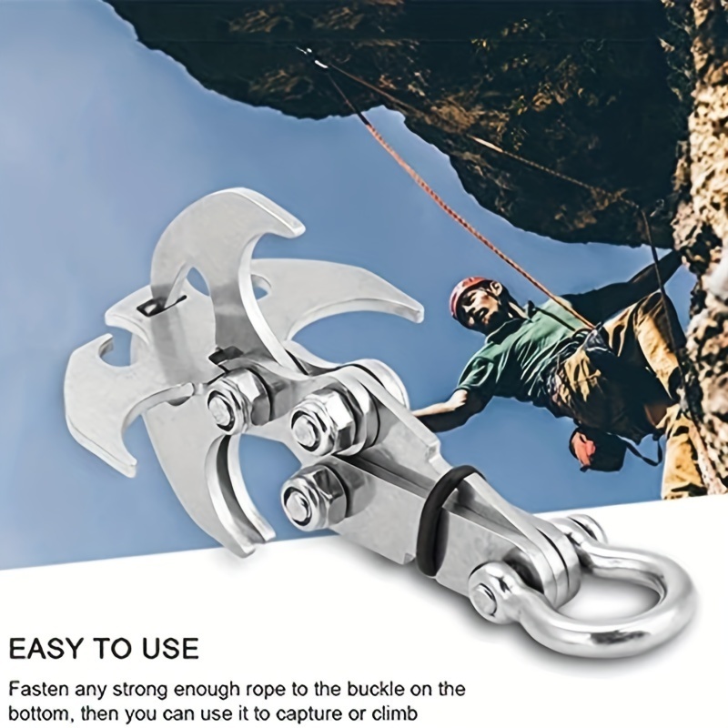 Grappling Hook Folding Claw Folding Grappling Hook Stainless Steel Climbing  Claws Multifunctional Tool For Camping Hiking - Temu United Kingdom