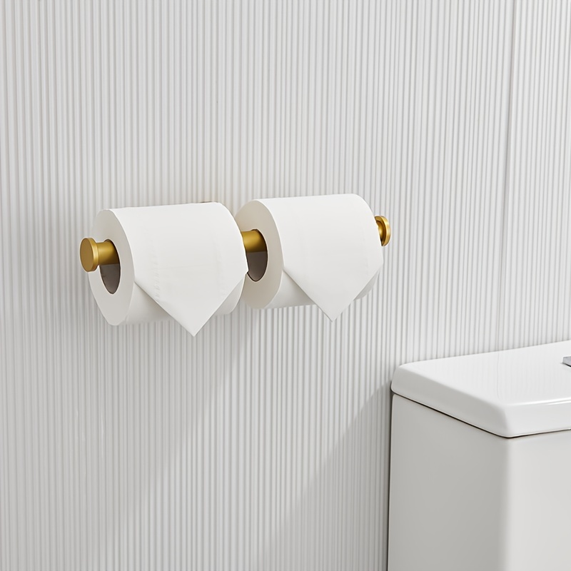 Golden Toilet Paper Holder Self Adhesive Toilet Roll Paper - Temu