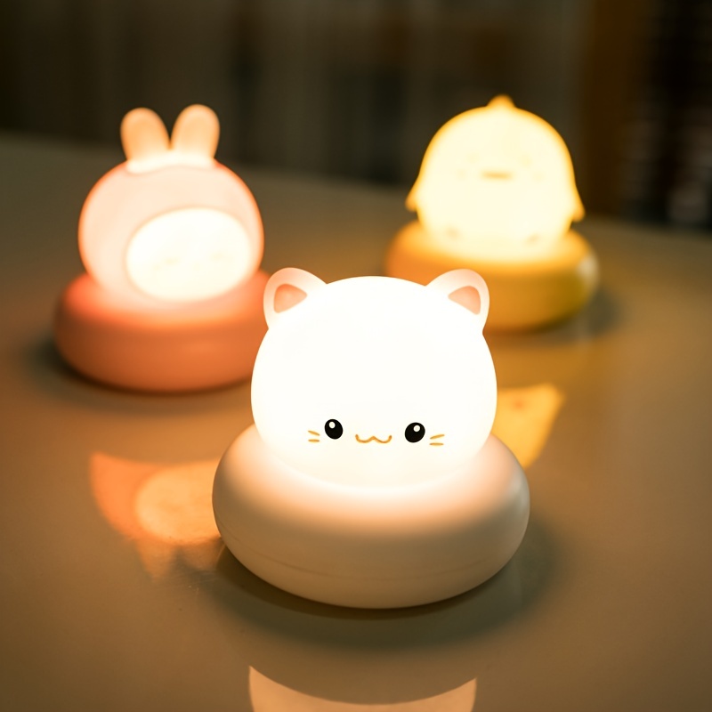 Cute Clap Control Pet Shaped Sleep Light Usb Charging Night - Temu