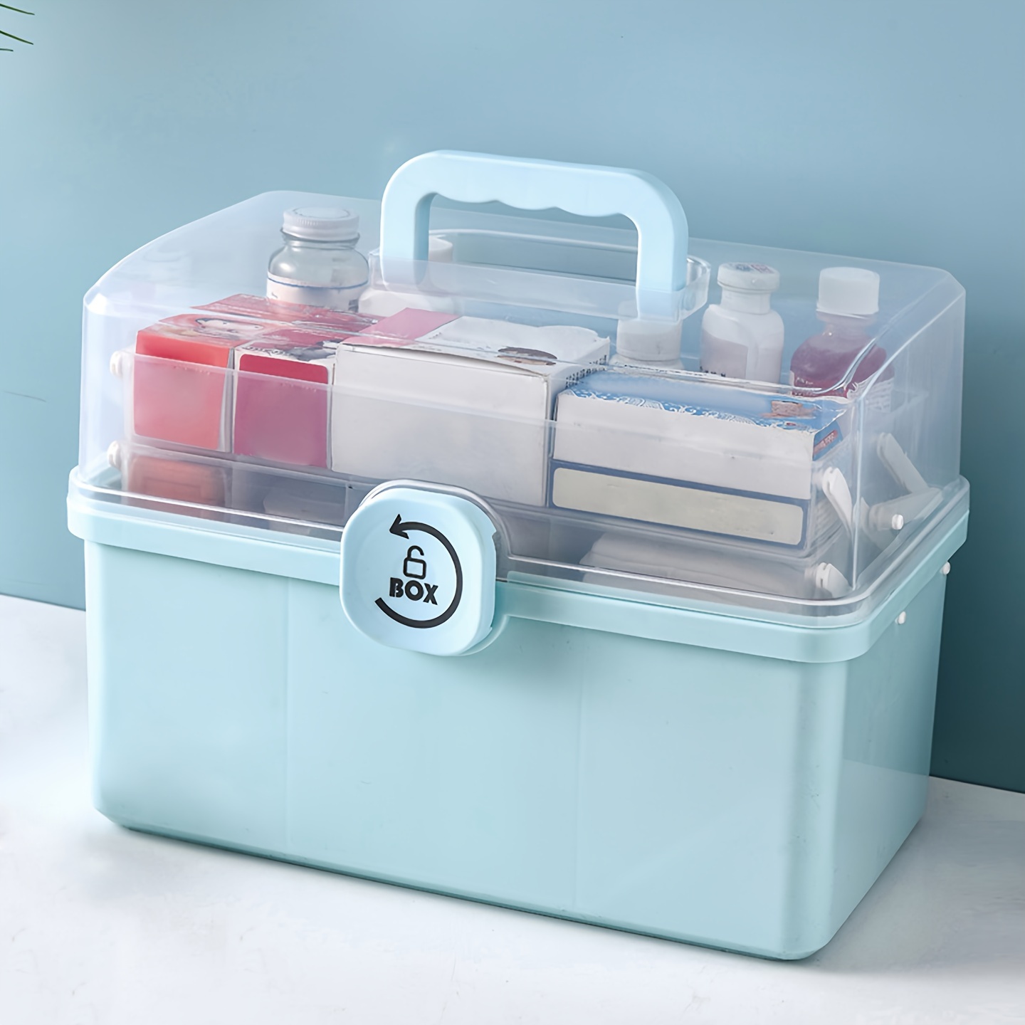 1pc Portable Random Color Medicine Storage Box