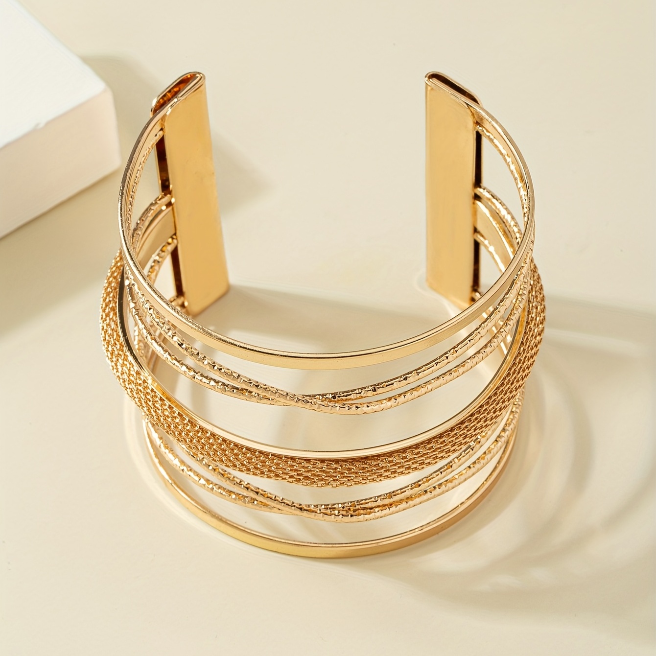 Charming Minimalist Metal Geometric Open Cuff Bracelet
