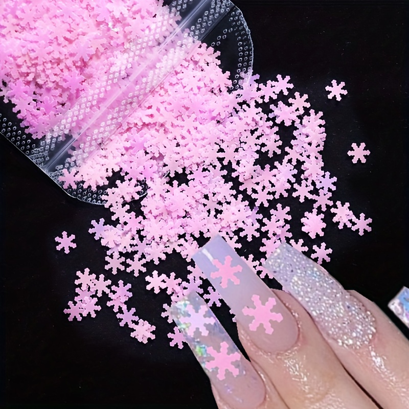 Snowflake Glitter Nail Sequins 3d Colorful Christmas - Temu United Arab  Emirates