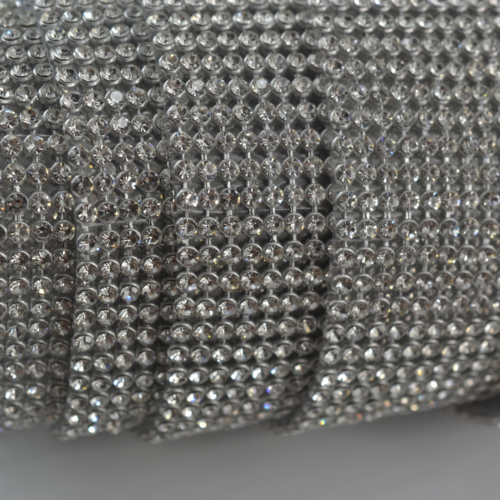 Ss10 Black Rhinestones Mesh Fabric Crystal Ab Stones Net - Temu