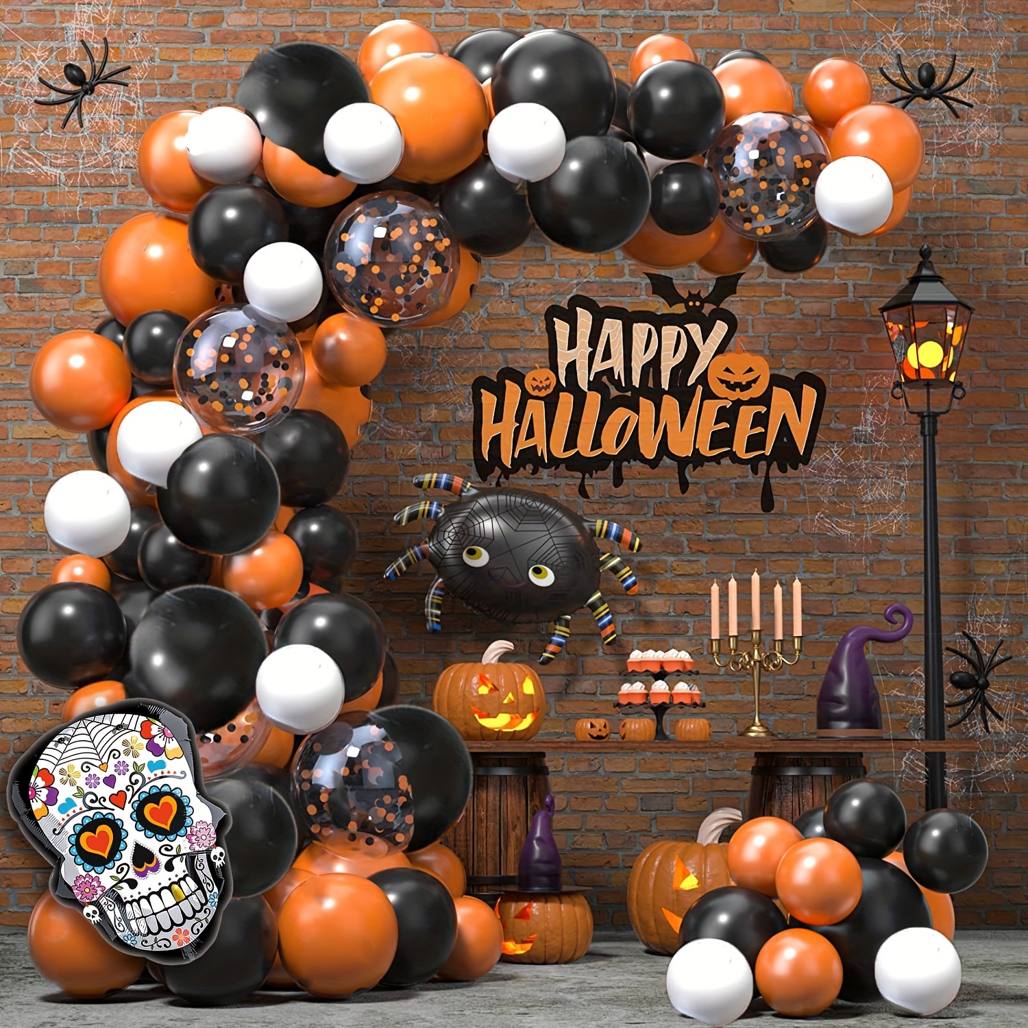 20pcs Halloween Festa Tema Crianças Brinquedos Arranjo Esqueleto