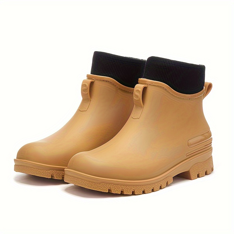 Winter Thickened Warm Short Boots Waterproof Working Rain Boots