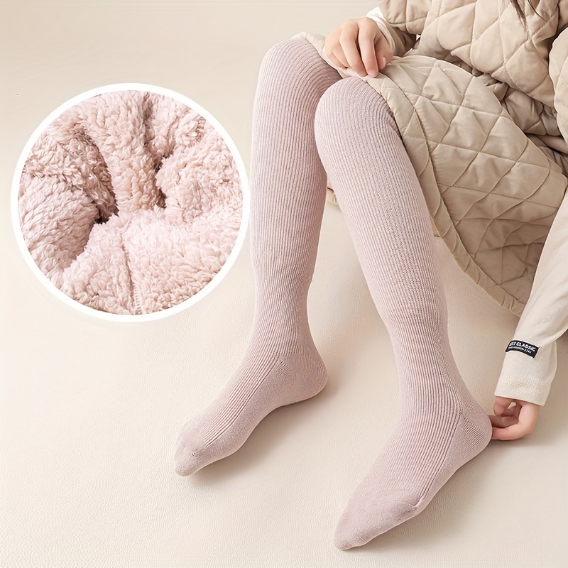 Girl's Knitted Pantyhose Solid Comfy Breathable Thermal - Temu New
