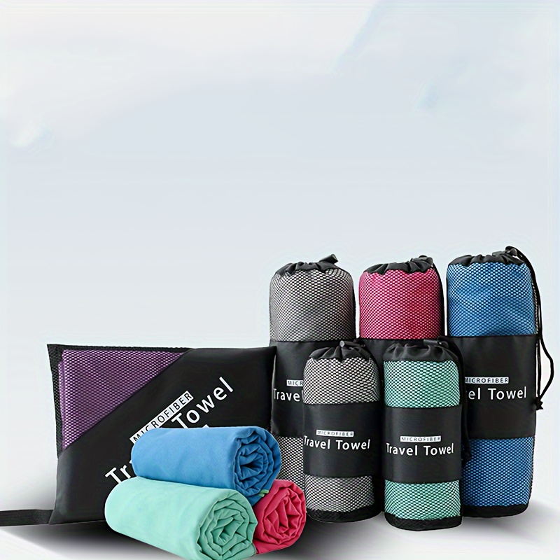 Paquete de 8 toallas de viaje de microfibra de secado rápido, toalla  compacta de campamento, fitness, senderismo, yoga, toalla de microfibra  para