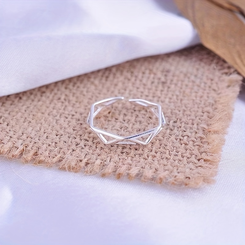 Men's Geometric Ring Adjustable Couple Ring