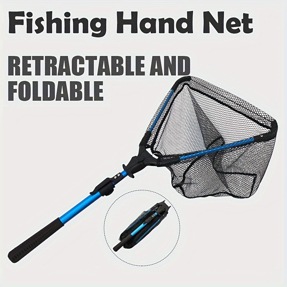 Foldable Fishing Net With Telescopic Pole And Handle Durable - Temu