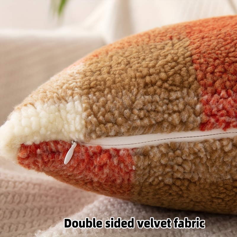 Double-sided Plush Pillow With Pillow Core, With Invisible Zipper