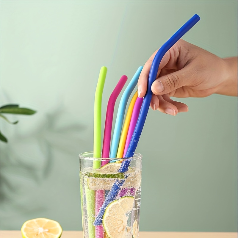Crazy Straw, Wavy Glass Straws Shatter Resistant With 1 Cleaning Brush,  Reusable Crazy Straws For Adults, Silly Glass Straws Perfect For Beverages,  Coffee, Milk, Tea (multi-color) - Temu