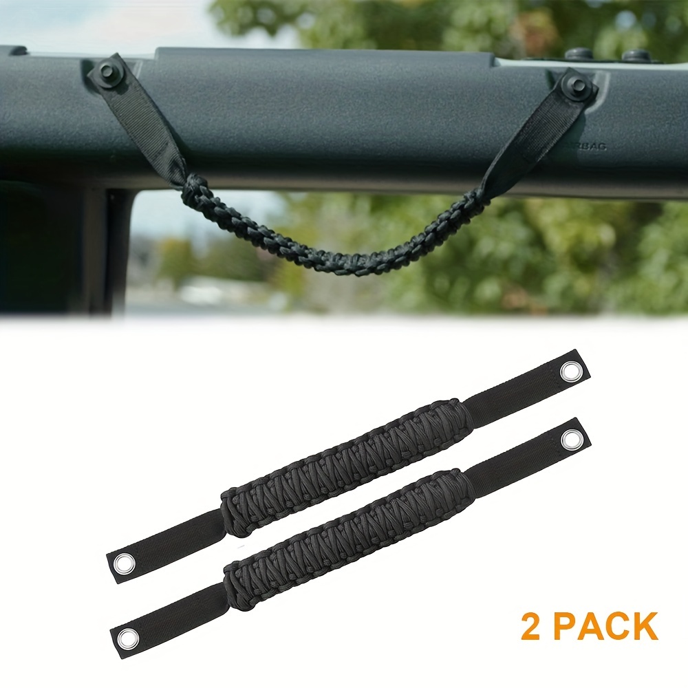2PACK Roll Bar GRAB HANDLES Paracord Accessories For Jeep Wrangler