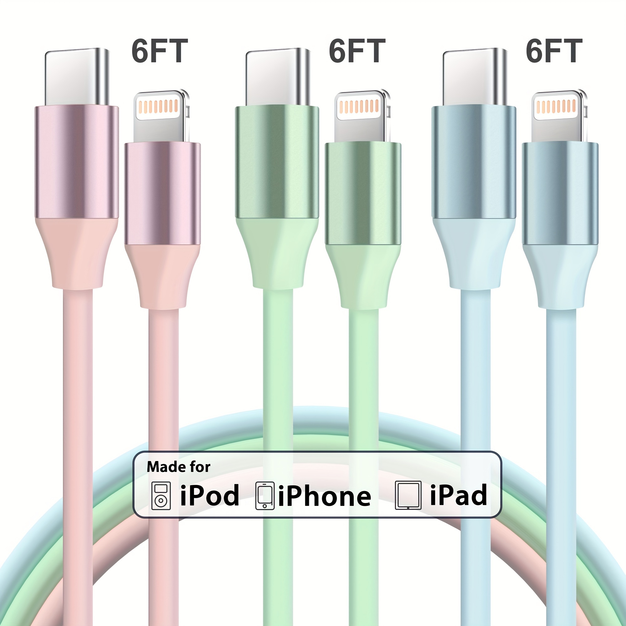  Cargador para iPhone de 3 pies, certificado Apple MFi, cable  Lightning original, paquete de 3 cables de transferencia de sincronización  de datos de carga rápida compatible con iPhone 14/13/12/11 Pro : Electrónica