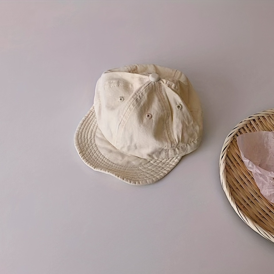 Kids Washed Cap, Casual Soft Brim Cap