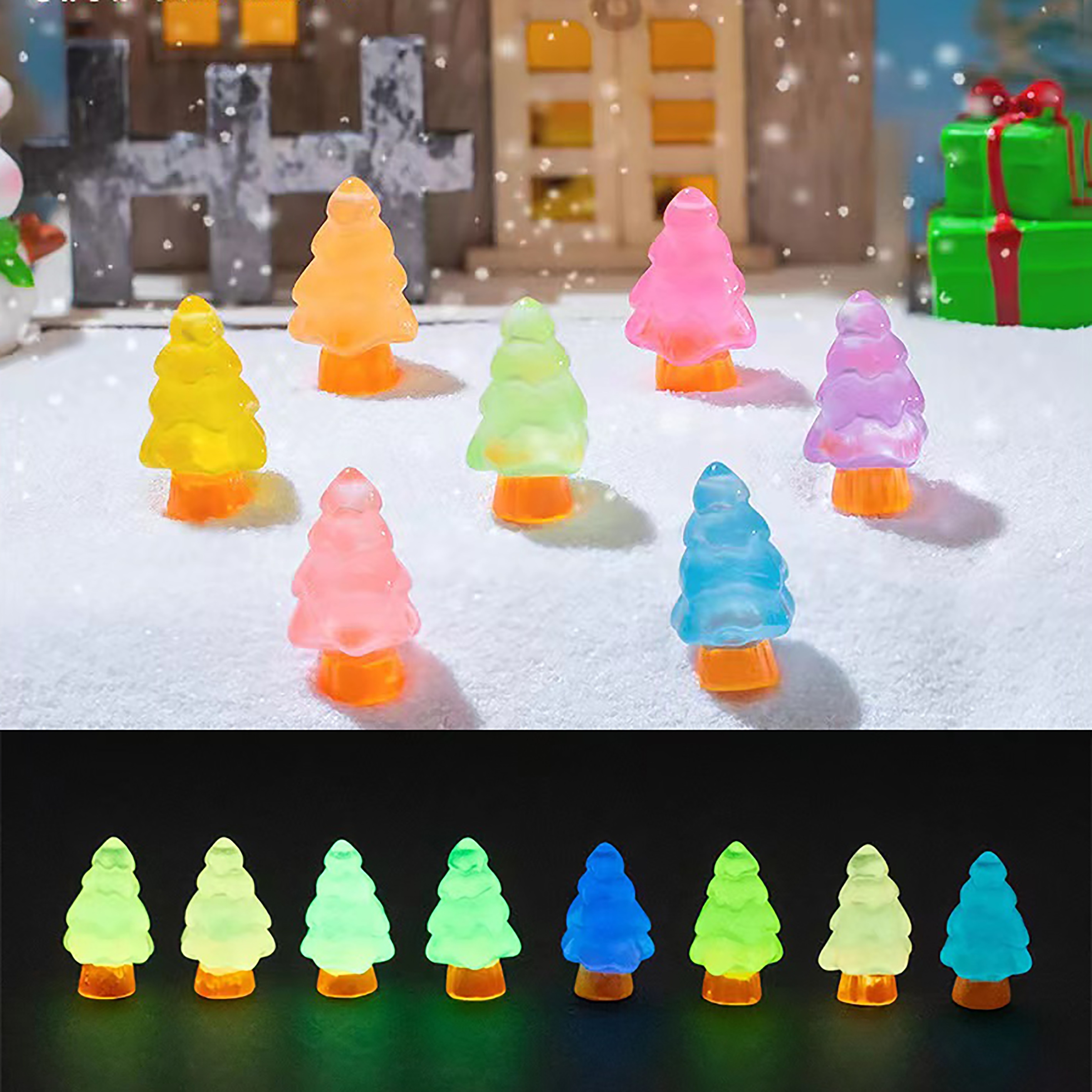 

7/14/21pcs -the- Christmas Tree Decoration Ornaments, Suitable For Decoration, Decoration, Car Ornaments And Diy , ,