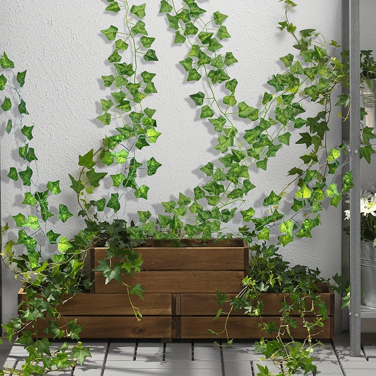 Fake Vines for Room Decoration, Ivy Leaf Wreath for Green Bedroom  Decoration, Aesthetic Hanging Vines for Wall Decoration