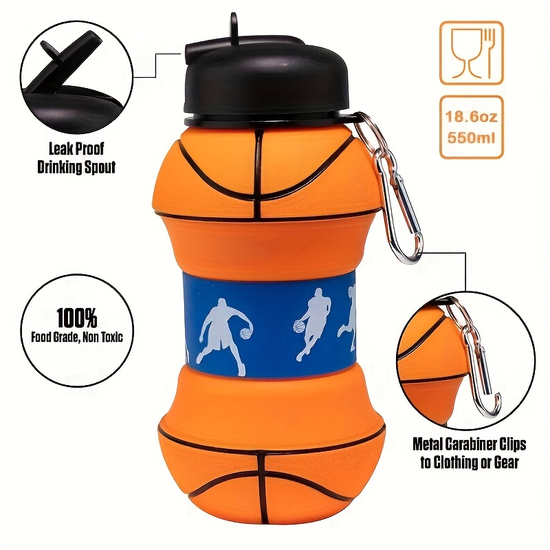 YverLand Botella de agua plegable para niños y niñas sin bpa. Cantimplora  infantil para camping, personalizada con tu deporte. Balón de agua compacto  para regalo. Pelota (Voleibol) : : Deportes y aire