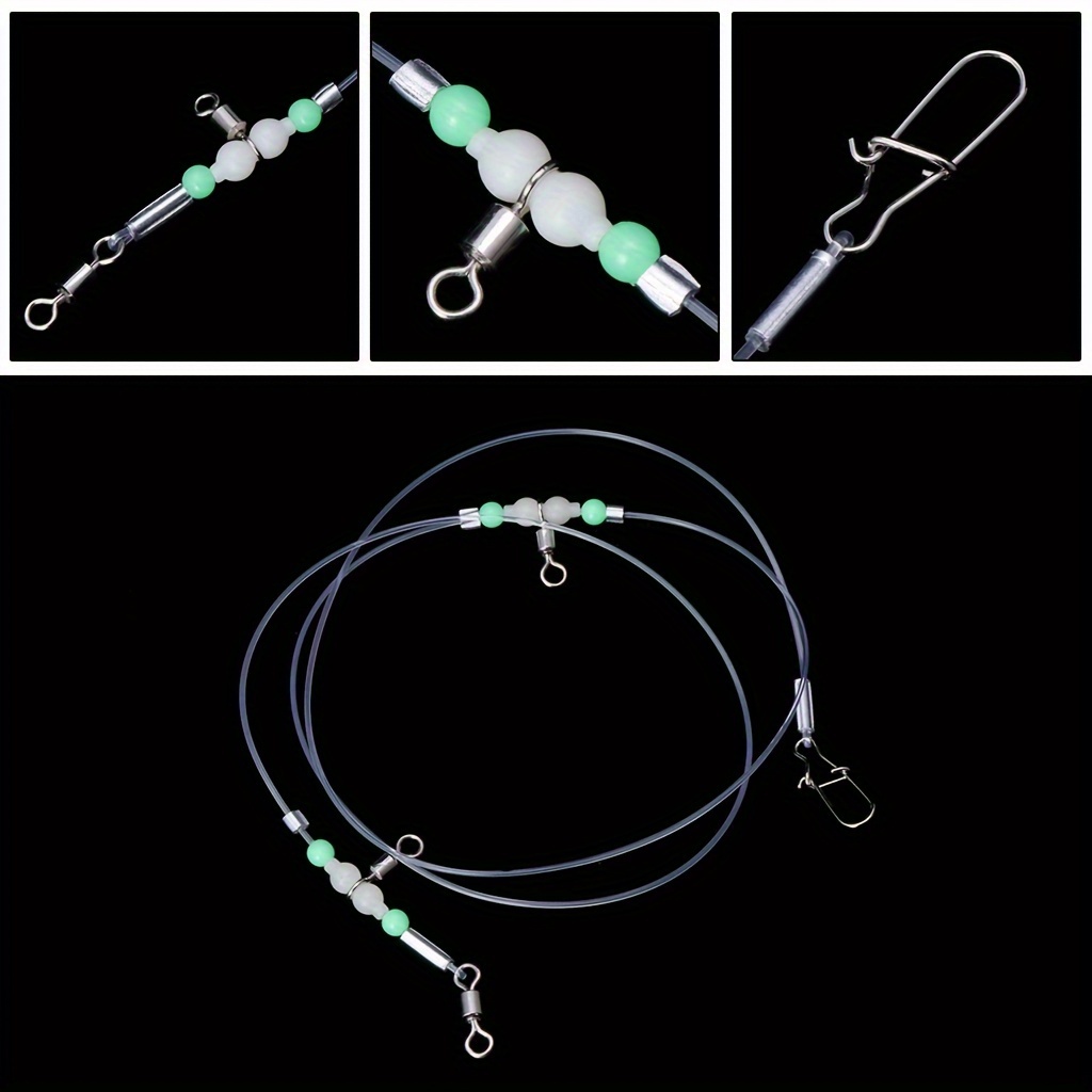 Fishing Line Luminous Beads High Strength Line Swivel Snap - Temu