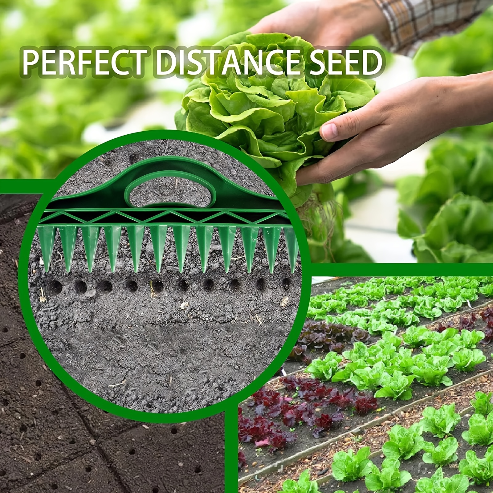 Gardinnovations 24-Hole Soil Digger and Seed Spacer for Planting Seeds |  New Garden Tool, Gift for Gardener