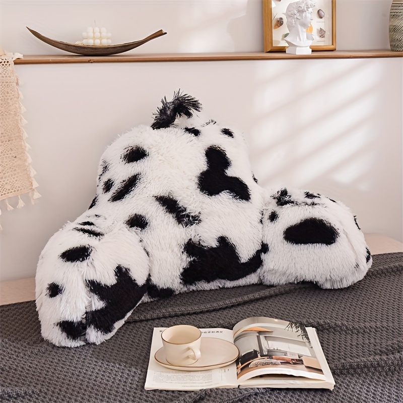 Faux Fur Reading Pillow Wedge Adult Backrest With Arms Back - Temu