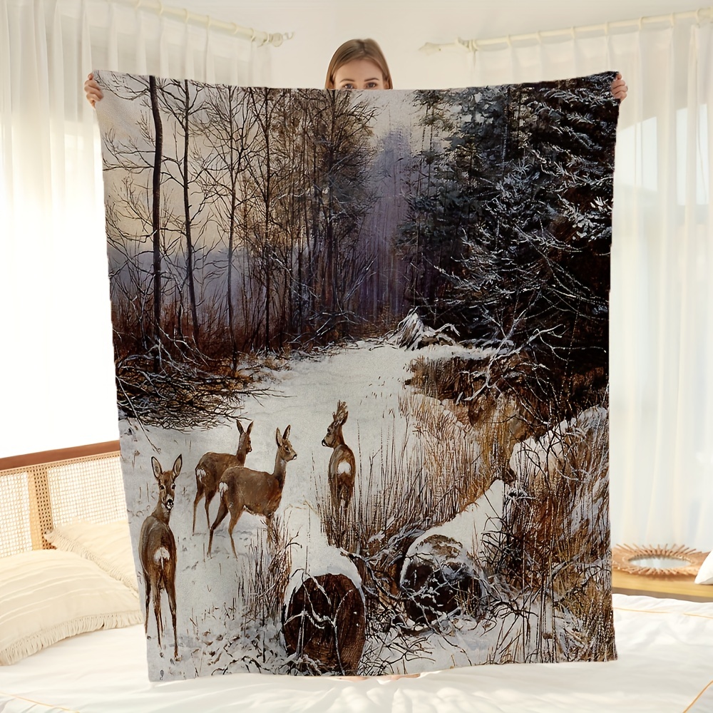 Women's Christmas Cute Deer Pattern Comfortable Thermal - Temu