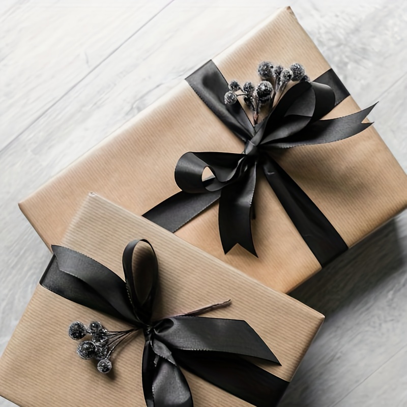 Black Gift Wrapping Silk Ribbon Color Ribbon Diy Handmade - Temu