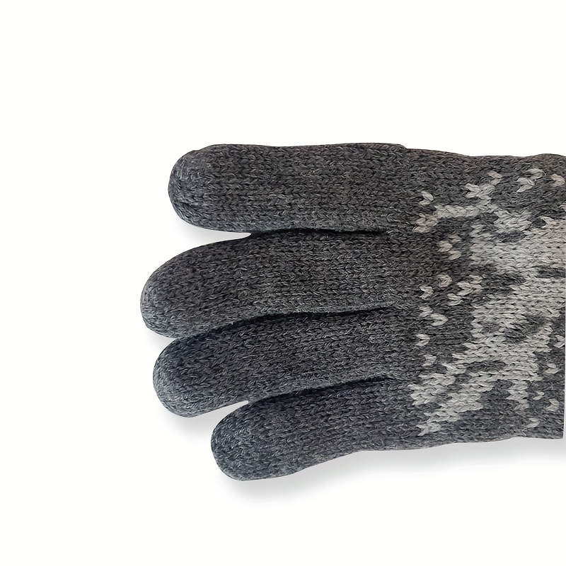 1 Paire De Gants D'hiver Pour Hommes, Gants Élastiques Tricotés