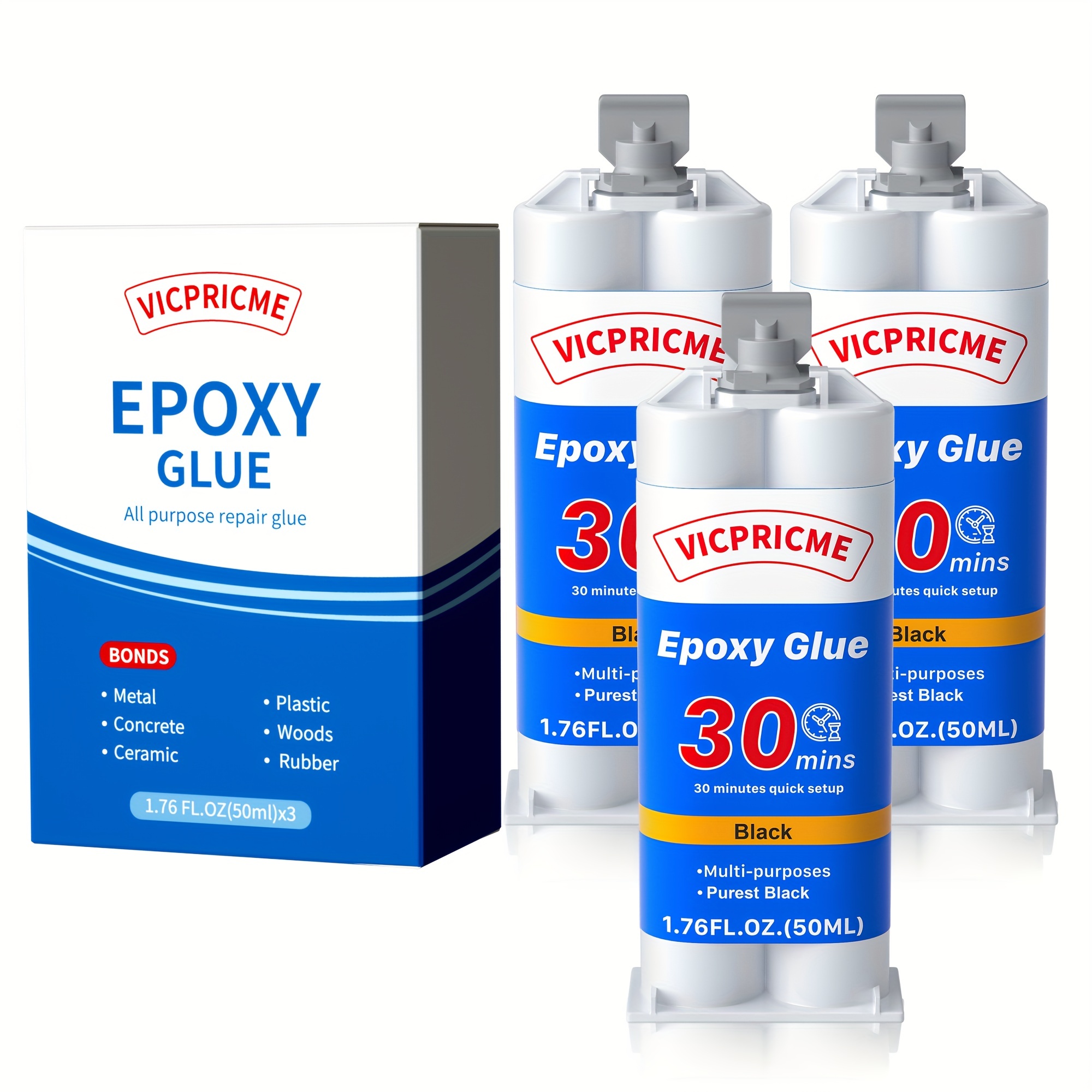 Gunansen 50ml Colle DP100, Colle Époxy Transparente AB, Type À Séchage  Rapide De 5 Minutes, Peut Être Utilisé Pour Coller Le Métal, La Céramique,  Le Bois, Les Carreaux Et D'autres Matériaux. C'est