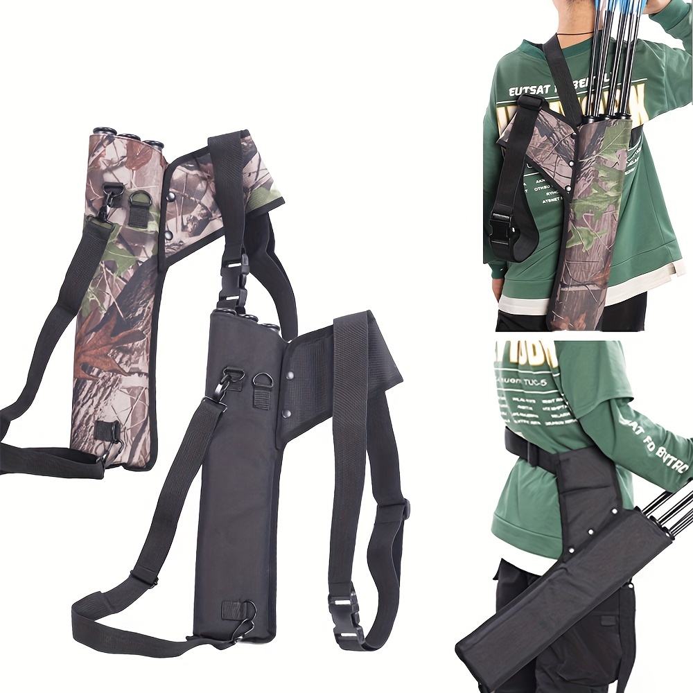 Archery 3-Tubes Hip Quiver Waist Hanged Arrow Carry Bag With Adjustable  Belt, Back Arrow Quiver For Hunting Training Target Shooting