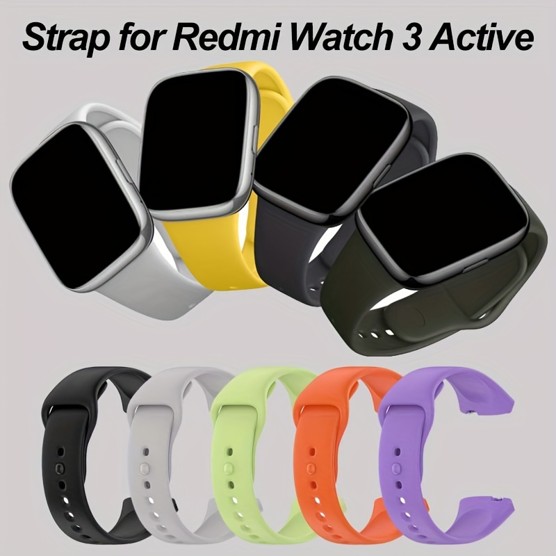  Correas de repuesto compatibles con Redmi Watch 3 Lite/Redmi Watch  3 Active, pulsera de silicona suave y colorida ajustable de liberación  rápida para reloj deportivo Redmi Watch 3 Lite (4 